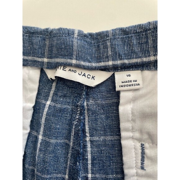 Janie and Jack Boys Blue Plaid Shorts size 16 Grid Preppy Classic Party Summer - Picture 3 of 7